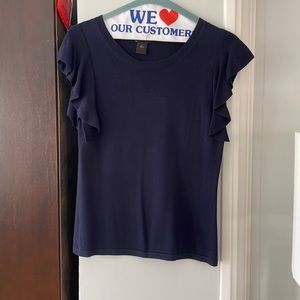 Dark blue knit top